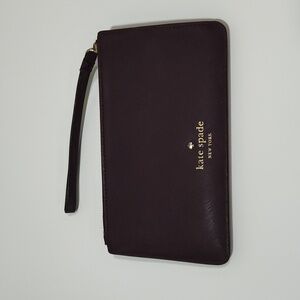 Kate Spade Wristlet Burgundy Merlot Wallet 8" x 4"